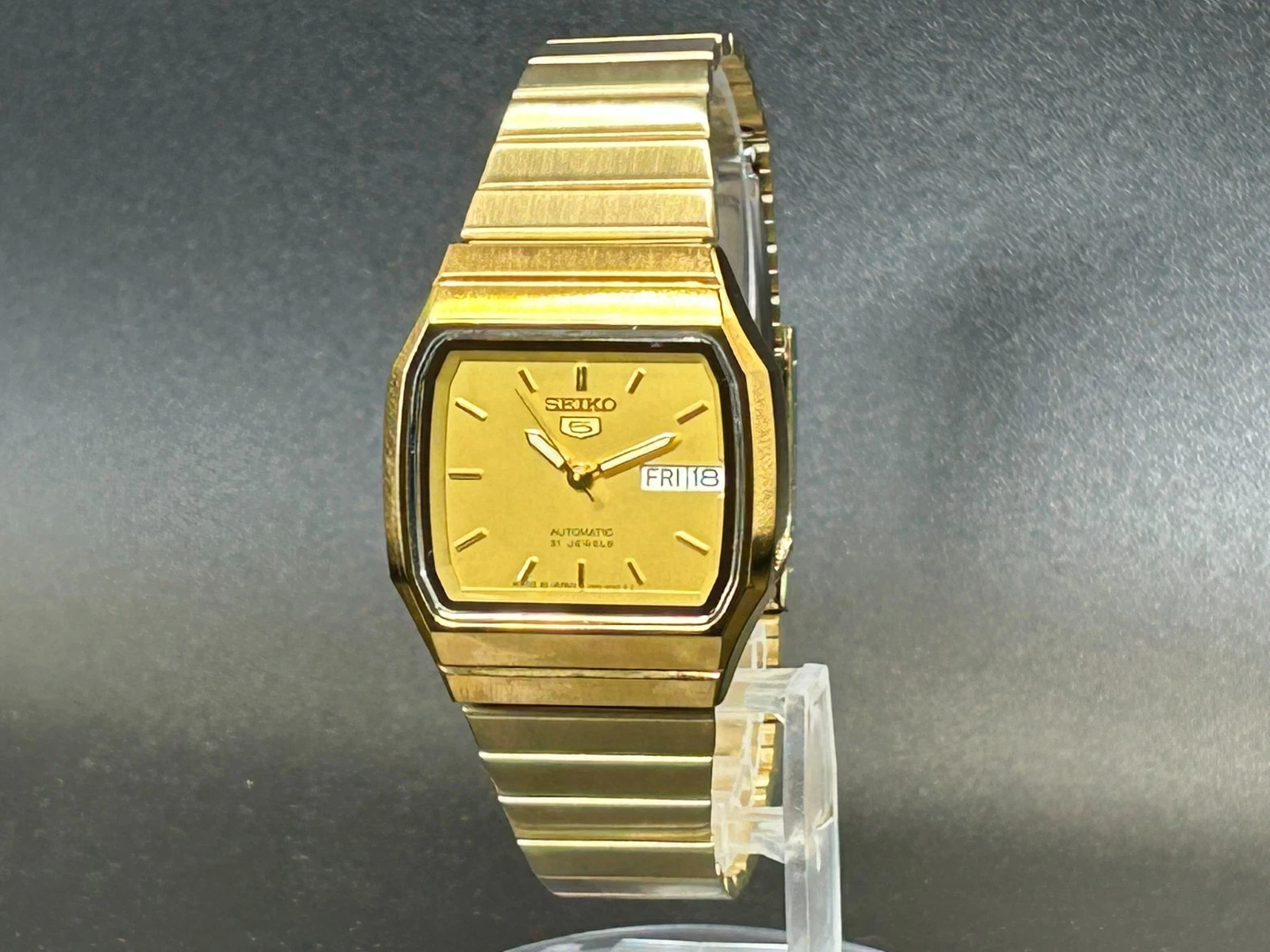 SEIKO 5 Automatic Watch — A luxurious gold-tone 3