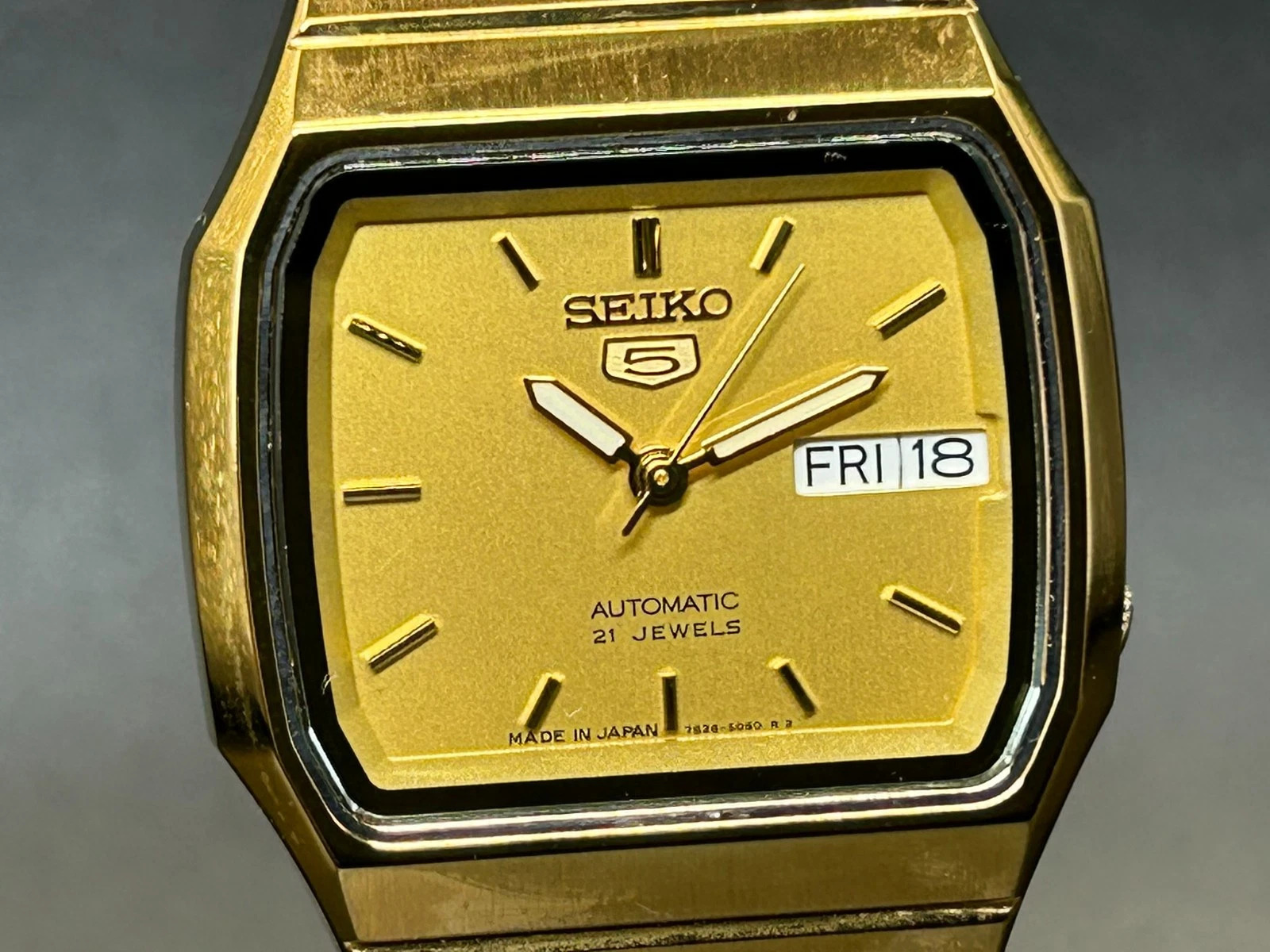 SEIKO 5 Automatic Watch — A luxurious gold-tone