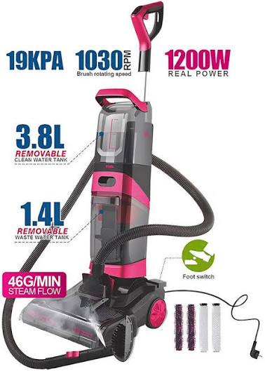 DSP KD2075 3-in-1 Steam Carpet Washer – Pink 2